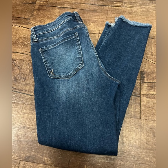 Kut from the Kloth Dark Blue Carlo Ankle Skinny Jeans Size 6 - Picture 9 of 11